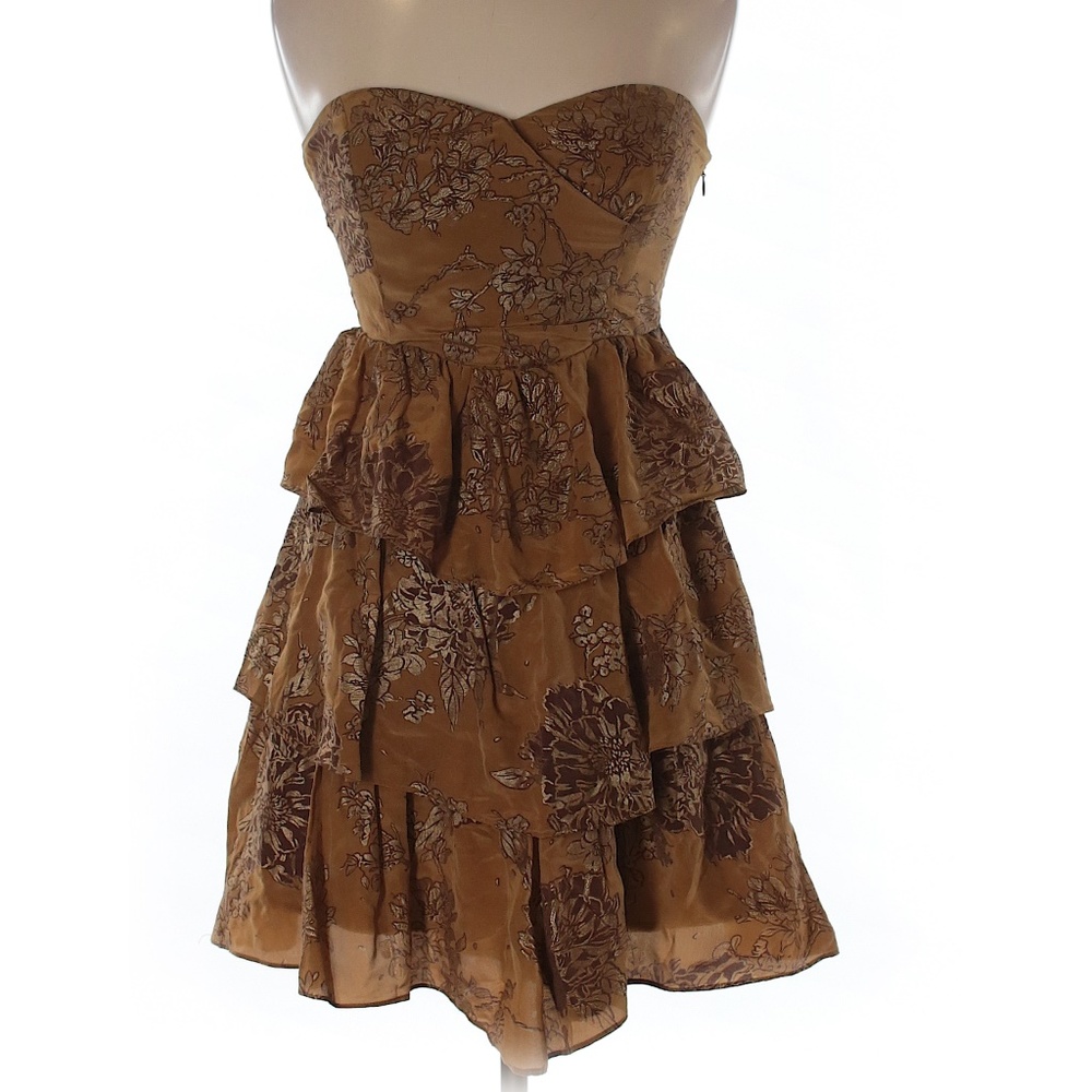Anthropologie 2 Moulinette Soeurs Gold Silk Dress